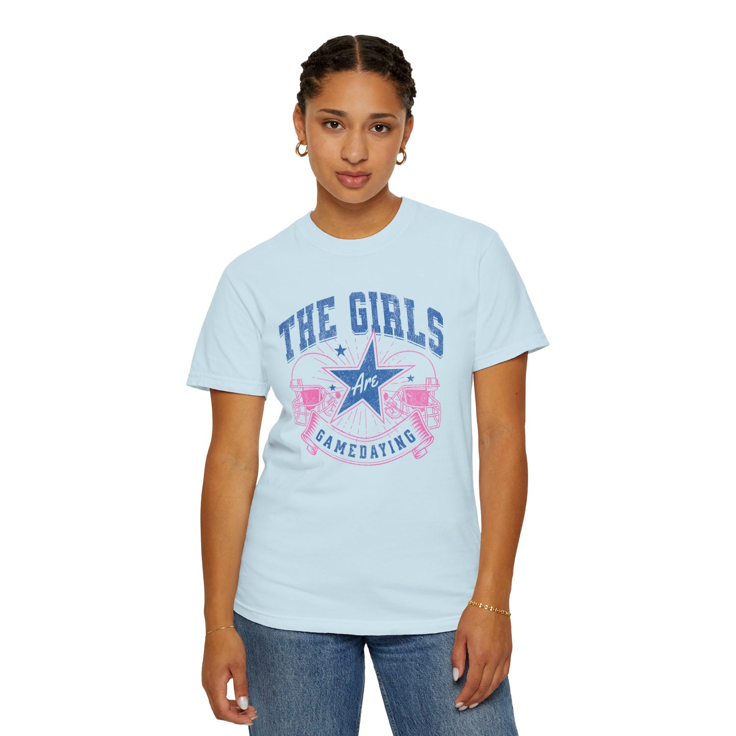 The Girls Are Gamedaying Comfort Colors Graphic Tee