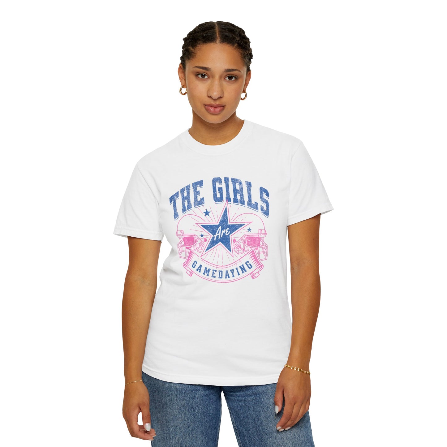 The Girls Are Gamedaying Comfort Colors Graphic Tee