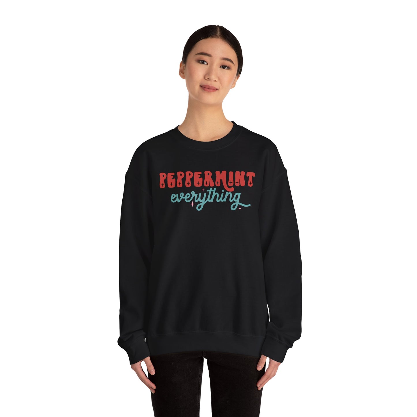 Peppermint Everything Gildan Crew Sweatshirt