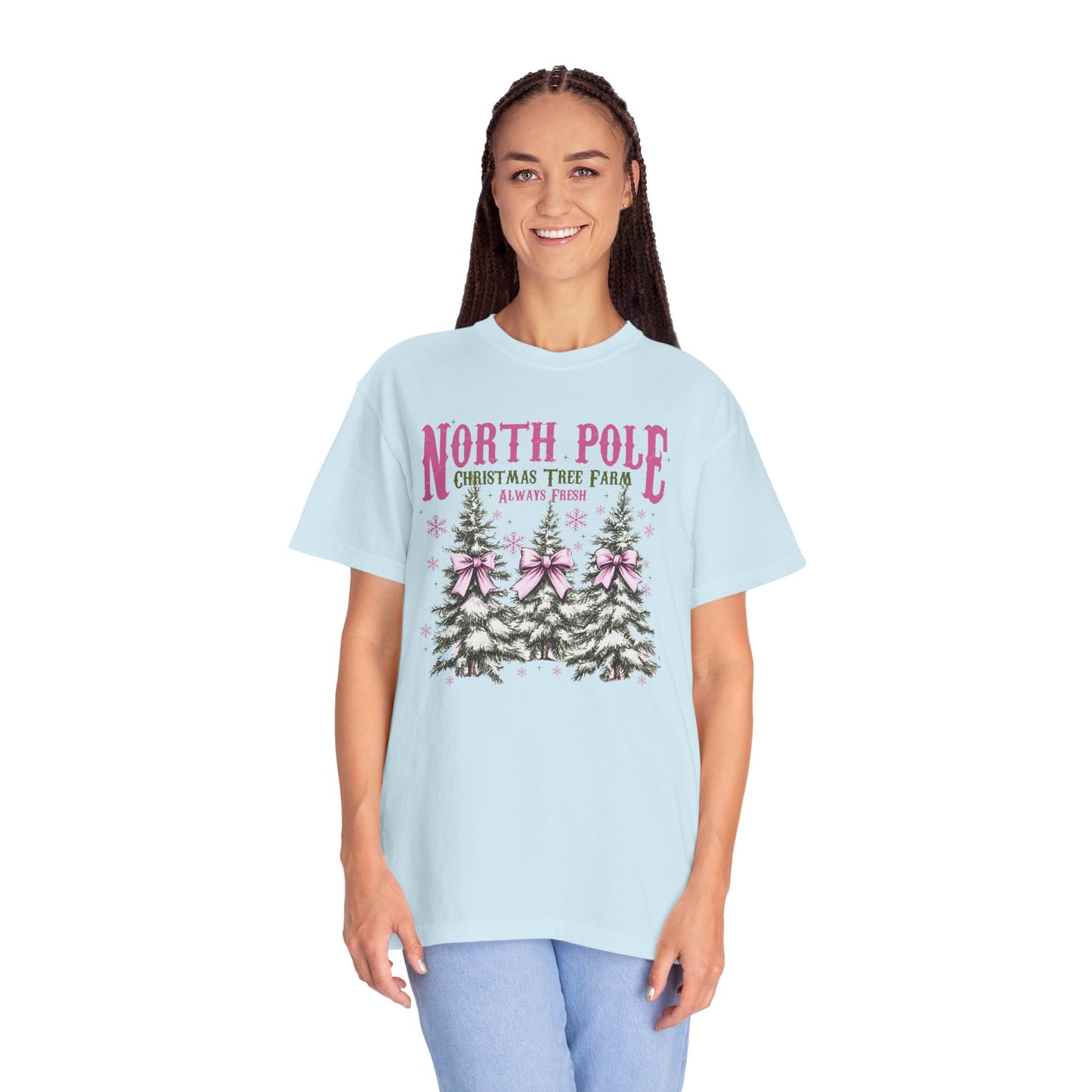 North Pole Tree Farm Comfort Colors Graphic Tee