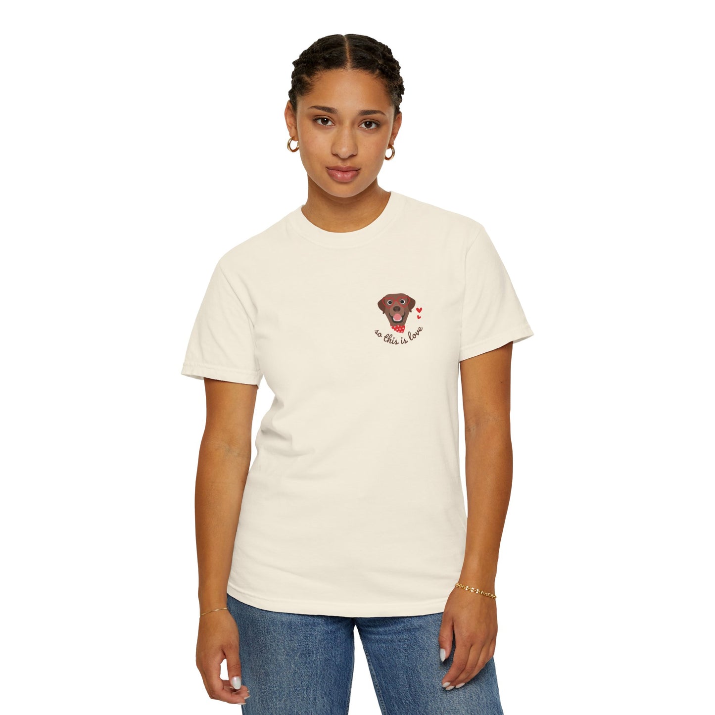 So This Is Love Chocolate Lab Comfort Colors Graphic Tee