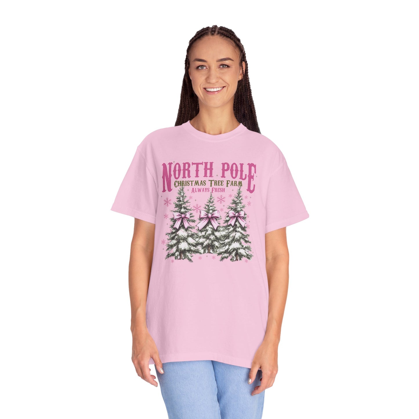 North Pole Tree Farm Comfort Colors Graphic Tee