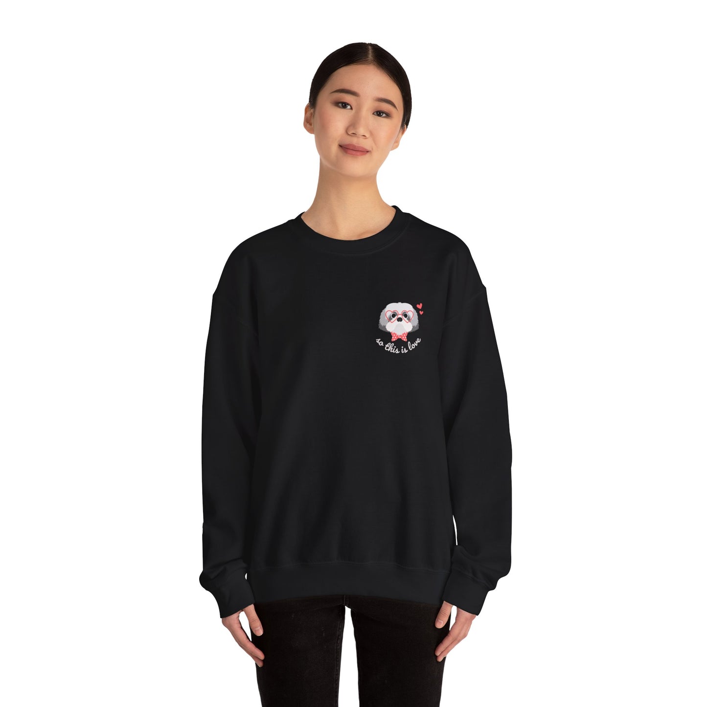 So This Is Love Shih Tzu Gildan Crew Sweatshirt