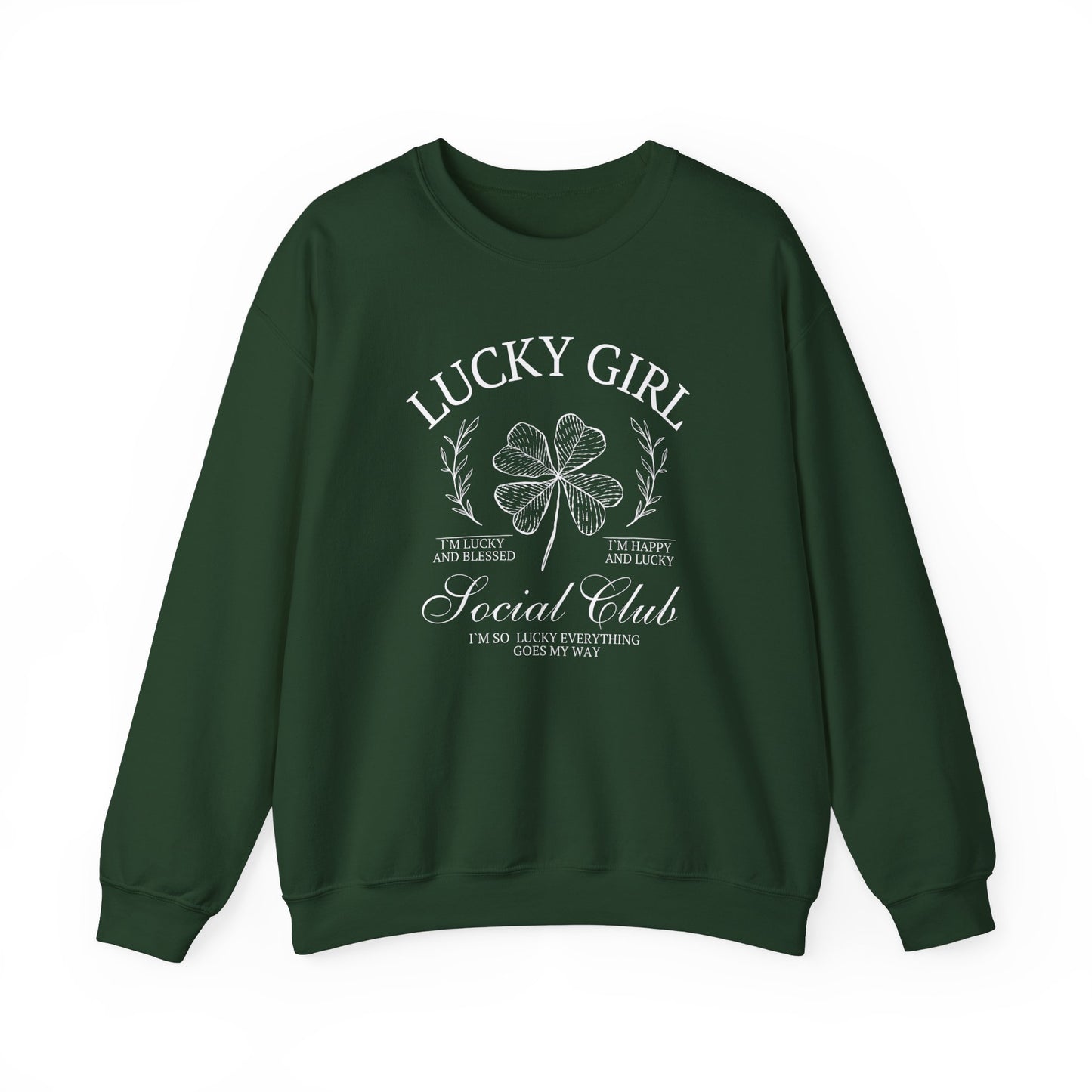 Lucky Girl Gildan Crew Sweatshirt