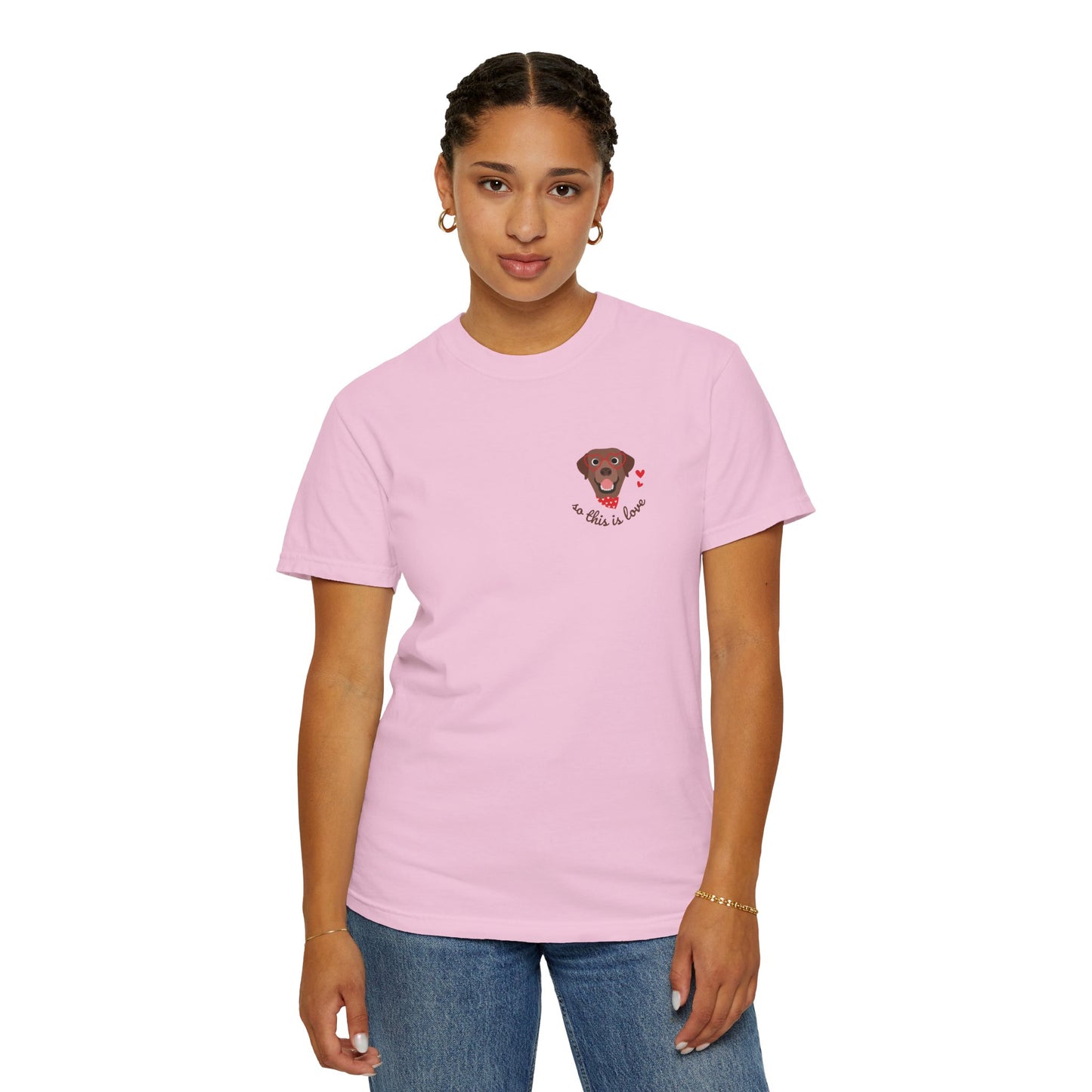 So This Is Love Chocolate Lab Comfort Colors Graphic Tee