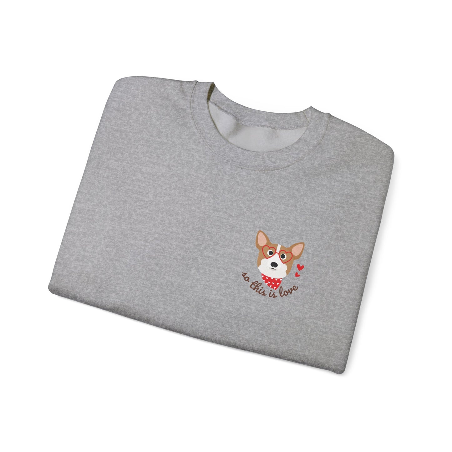 So This Is Love Corgi (Brown) Gildan Crew Sweatshirt