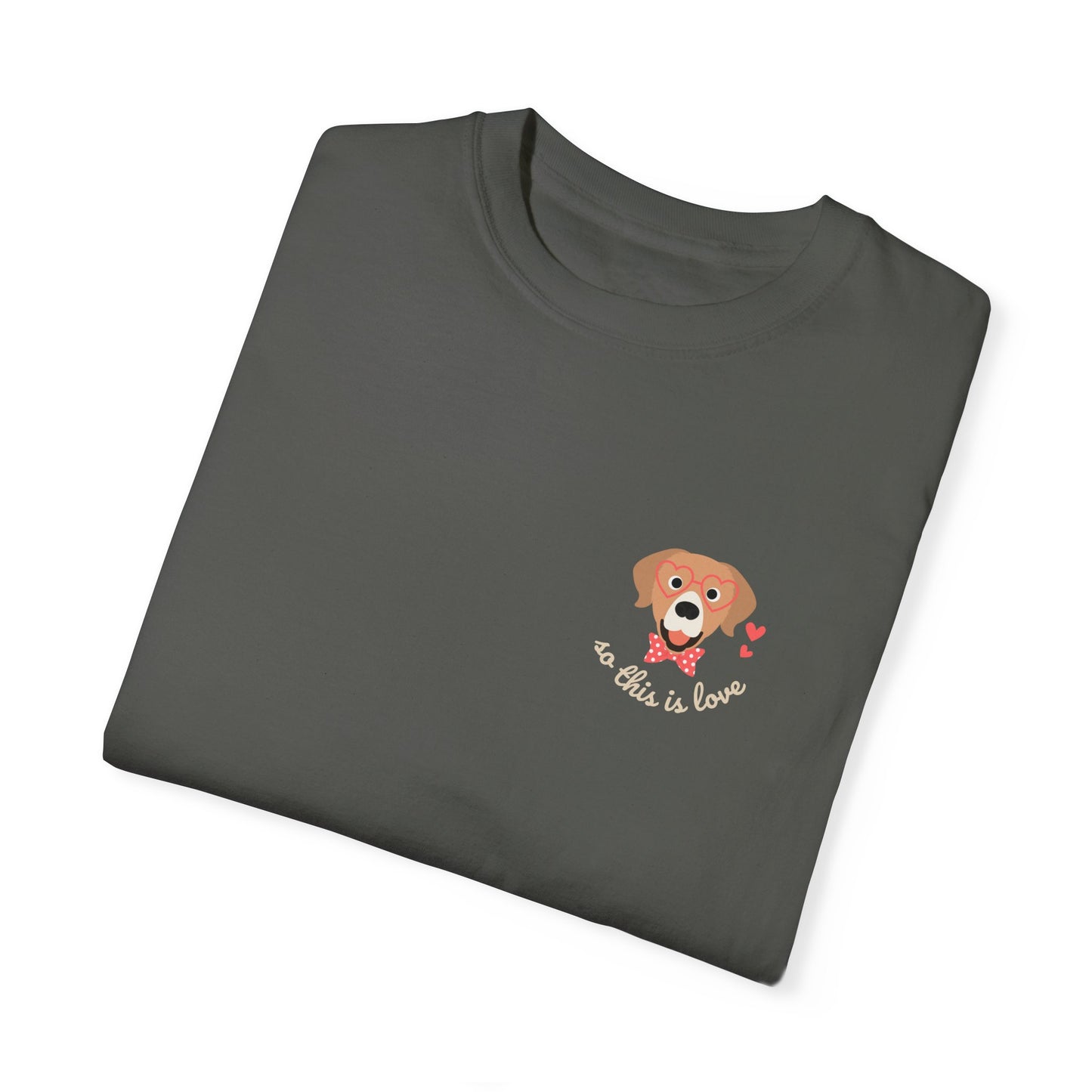 So This Is Love Golden Retriever Comfort Colors Graphic Tee
