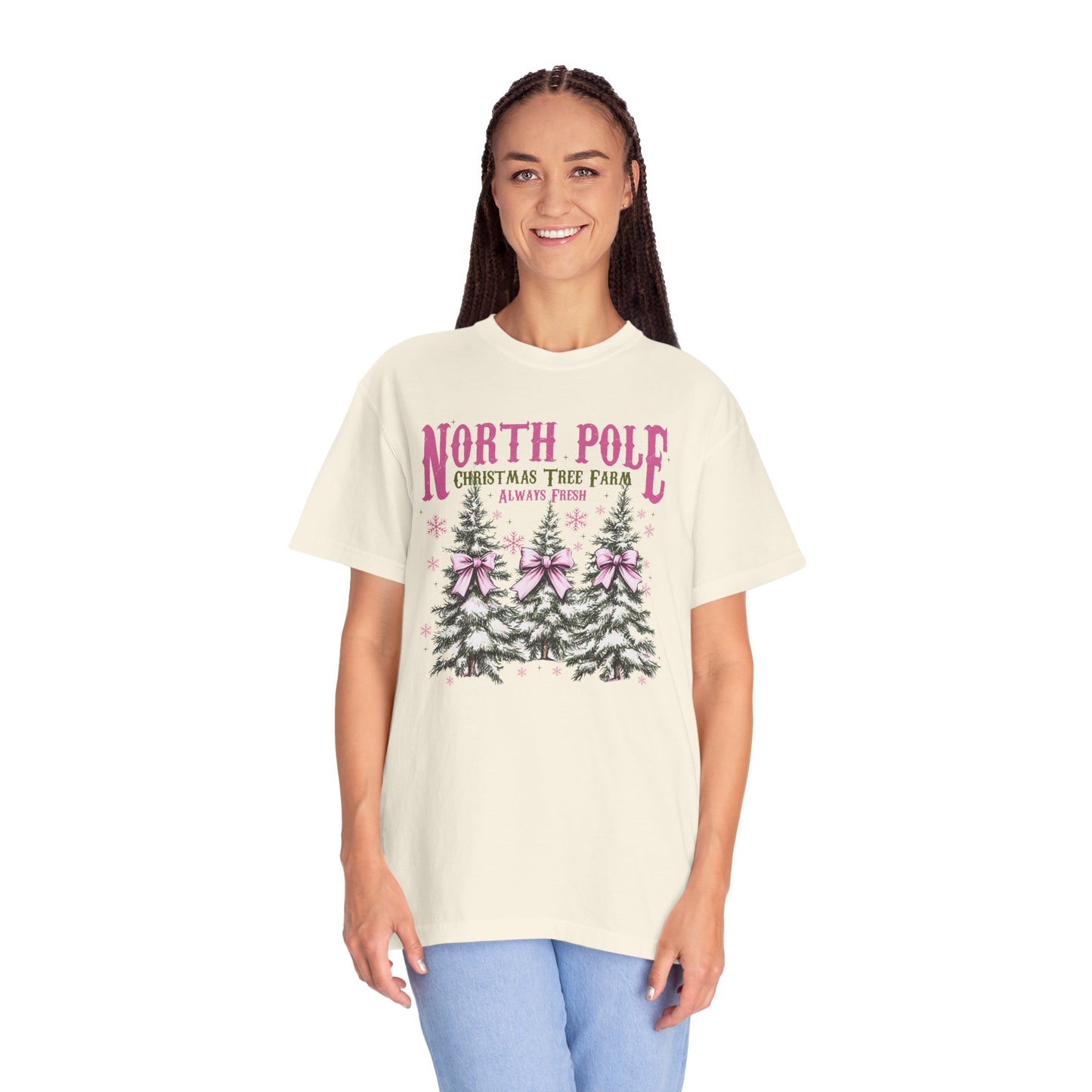 North Pole Tree Farm Comfort Colors Graphic Tee