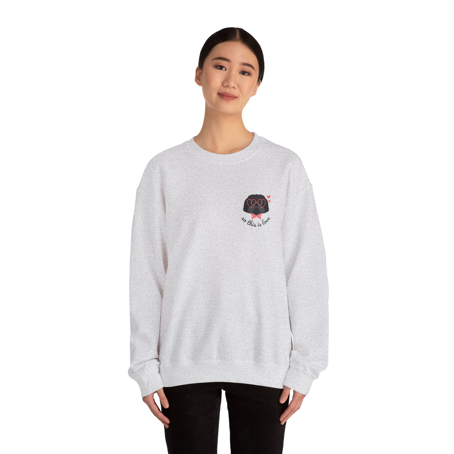So This Is Love Shih Tzu (Black) Gildan Crew Sweatshirt