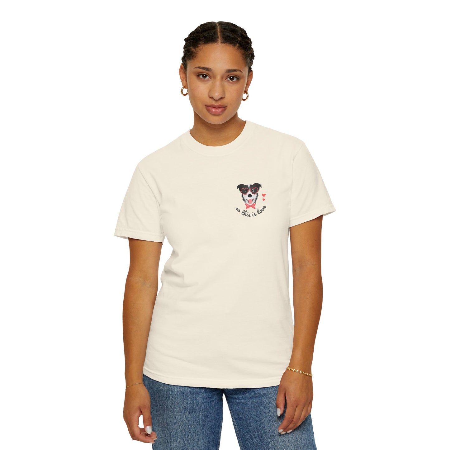 So This Is Love Border Collie Comfort Colors Graphic Tee