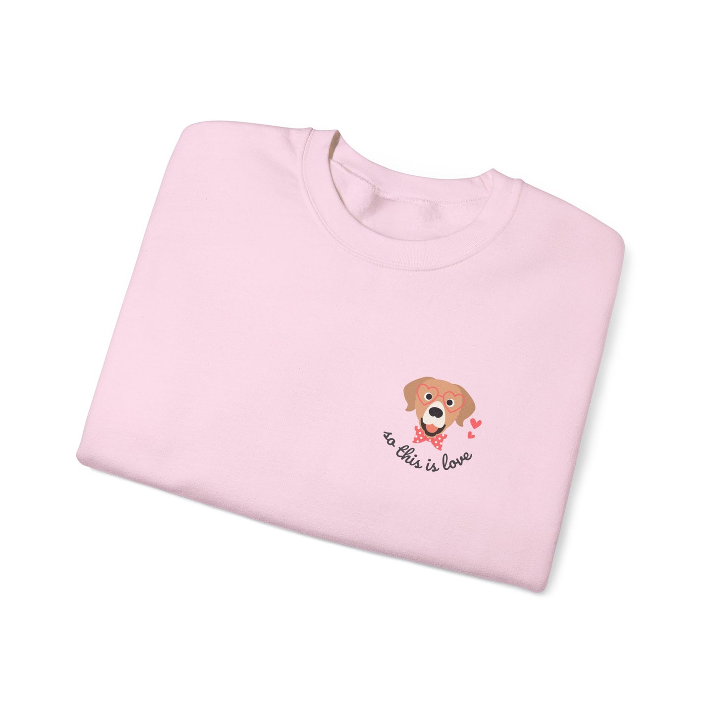 So This Is Love Golden Retriever Gildan Crew Sweatshirt
