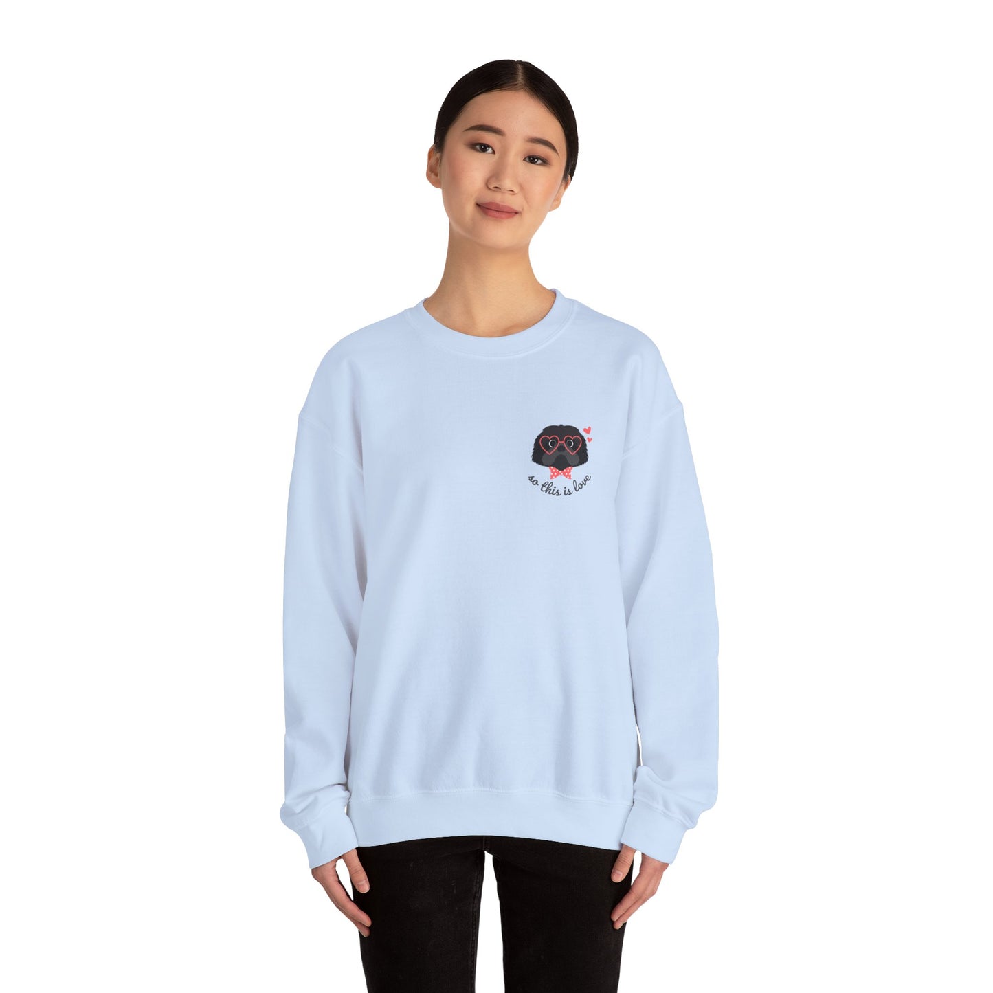So This Is Love Shih Tzu (Black) Gildan Crew Sweatshirt
