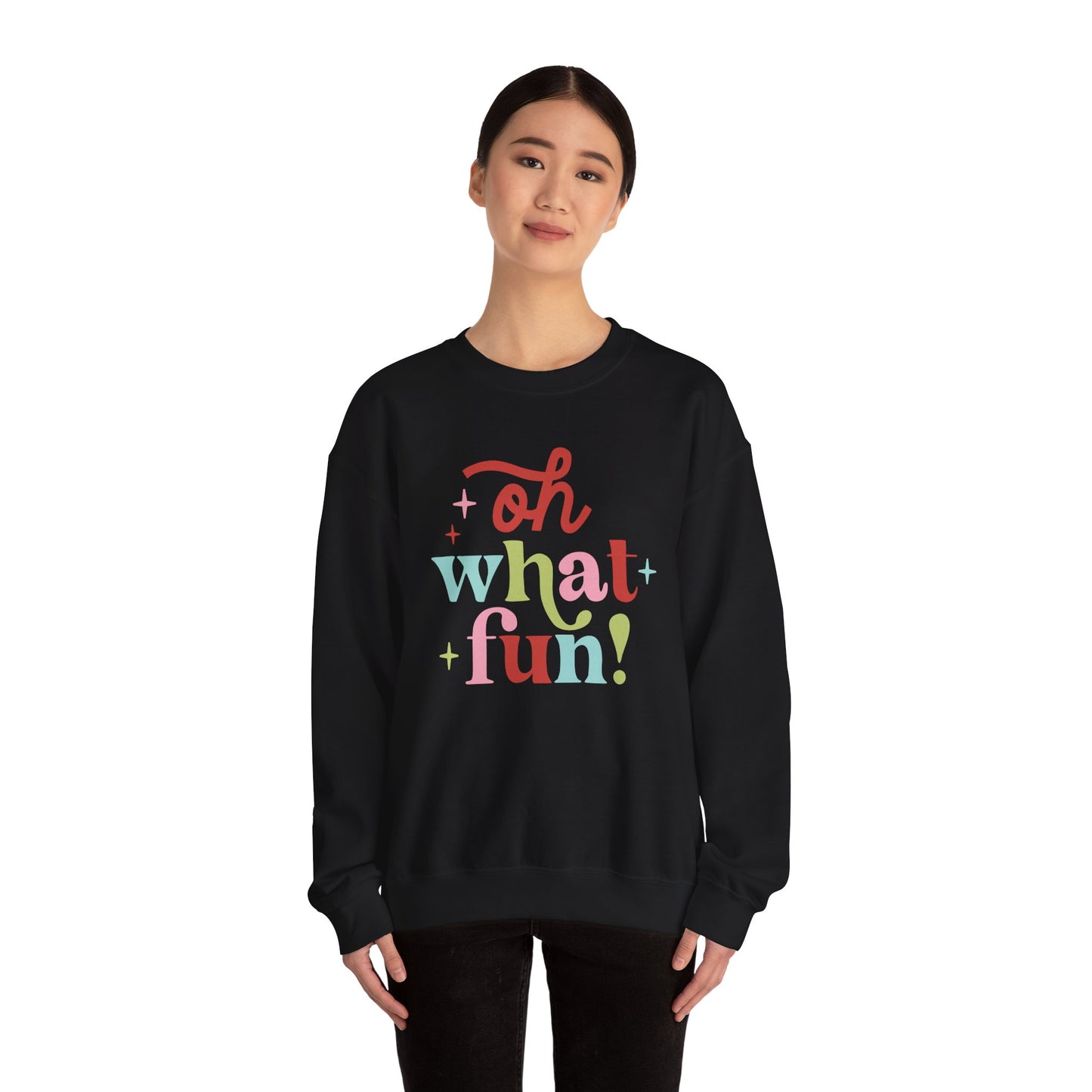 Oh What Fun Gildan Crew Sweatshirt