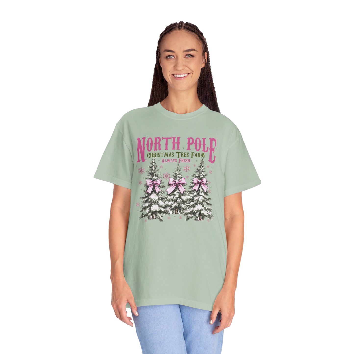 North Pole Tree Farm Comfort Colors Graphic Tee
