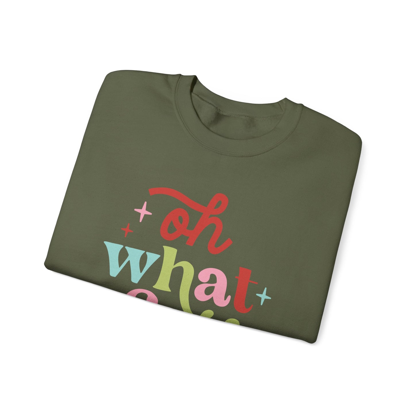Oh What Fun Gildan Crew Sweatshirt