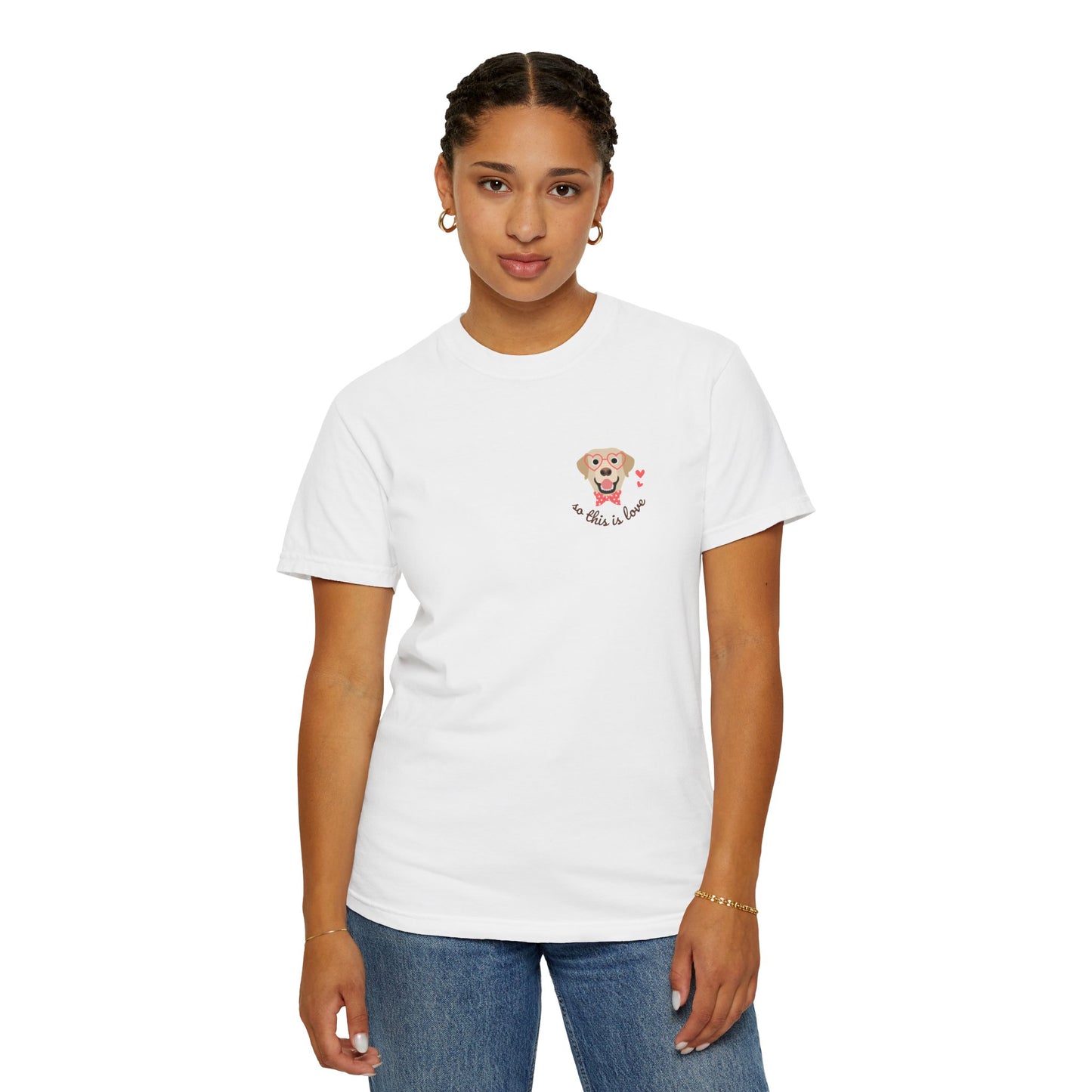 So This Is Love Yellow Lab Comfort Colors Graphic Tee