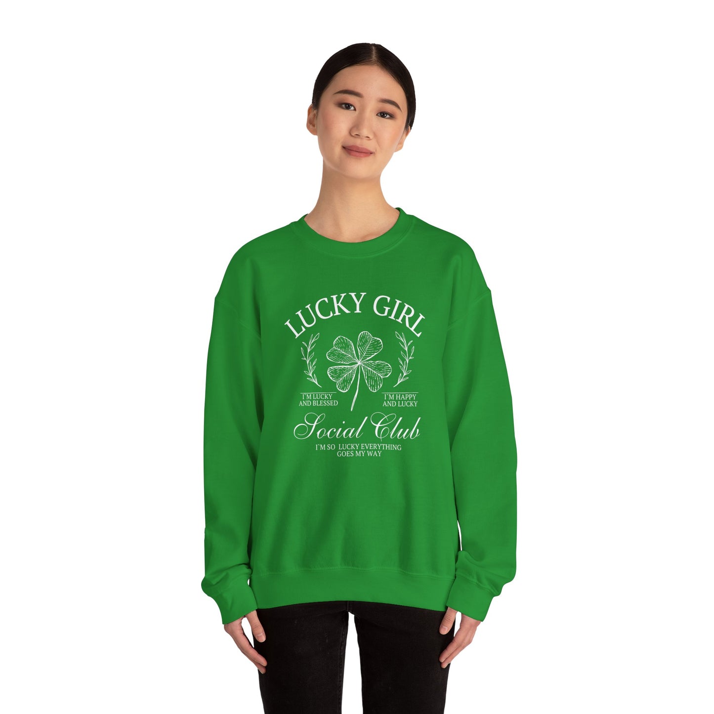 Lucky Girl Gildan Crew Sweatshirt