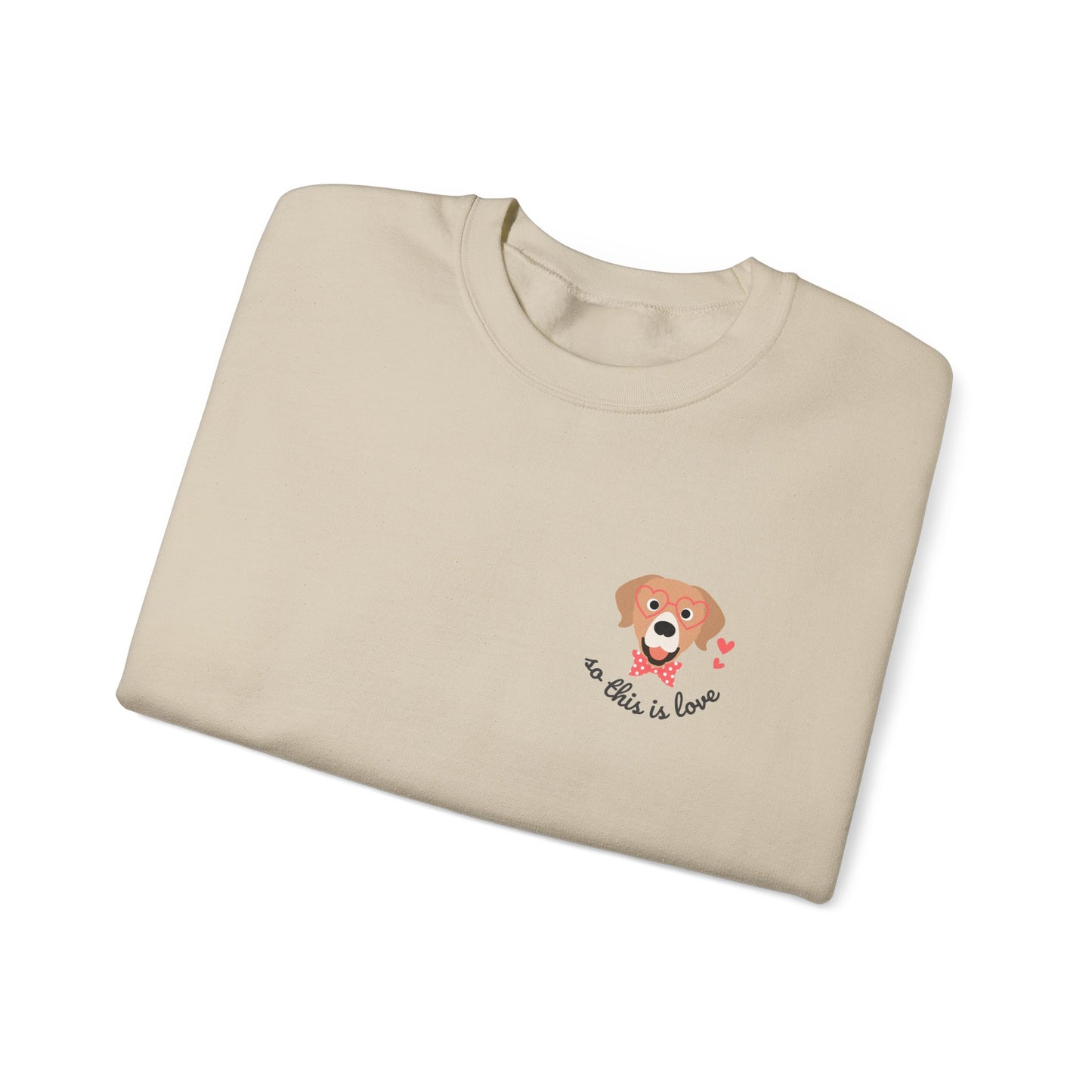 So This Is Love Golden Retriever Gildan Crew Sweatshirt