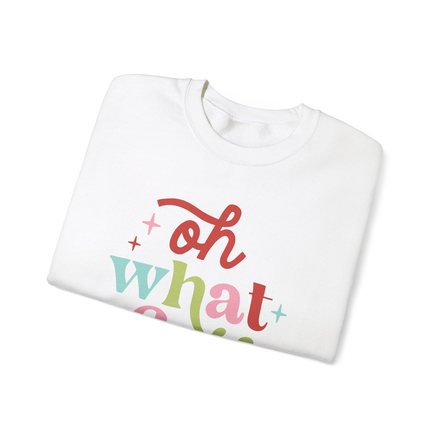 Oh What Fun Gildan Crew Sweatshirt