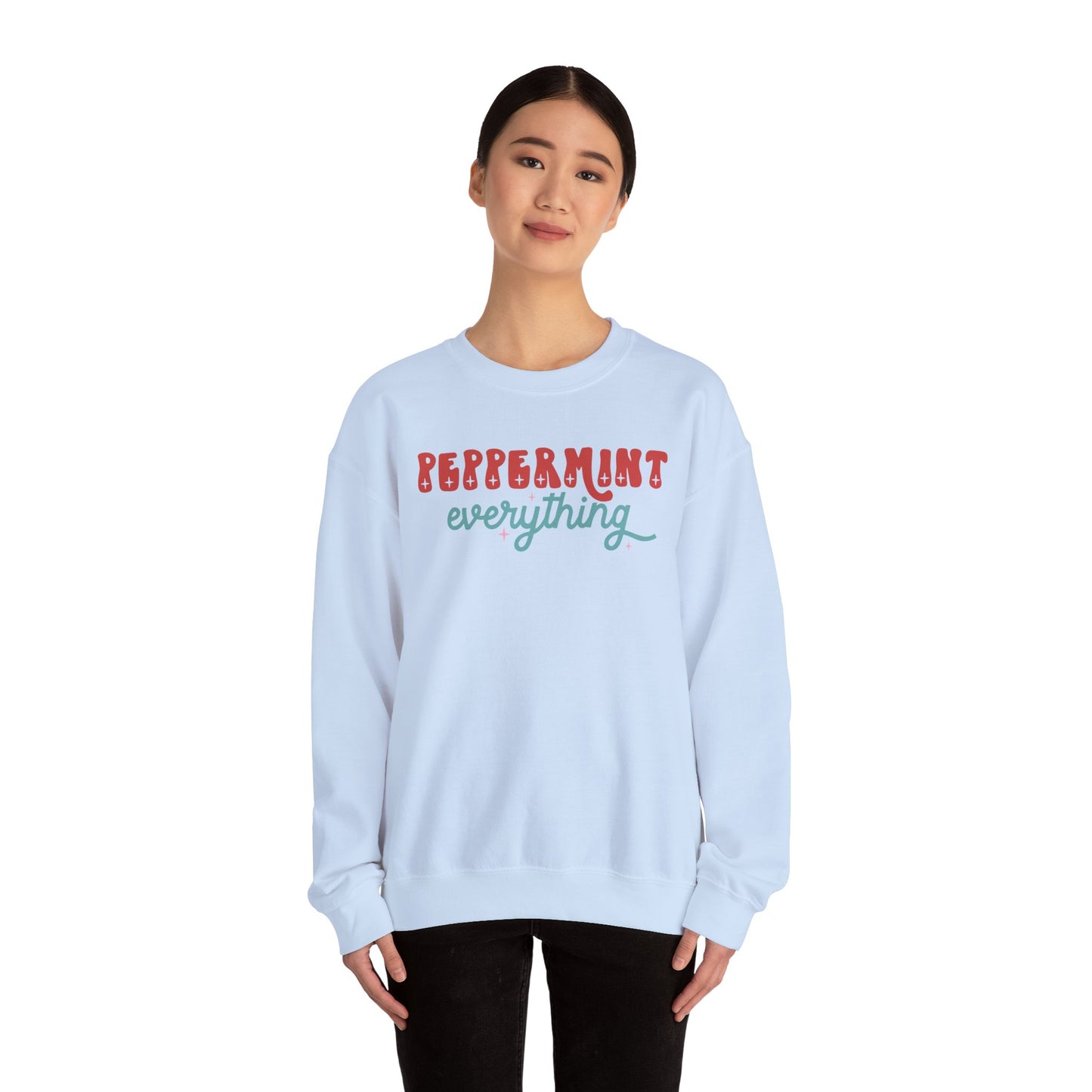 Peppermint Everything Gildan Crew Sweatshirt