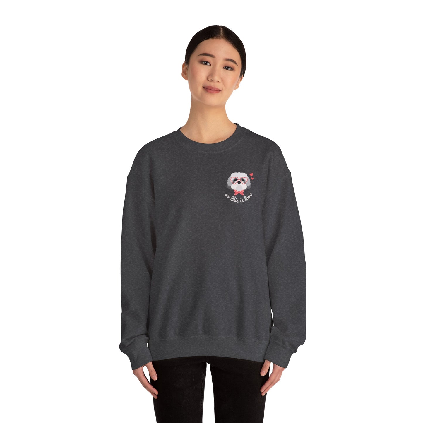 So This Is Love Shih Tzu Gildan Crew Sweatshirt