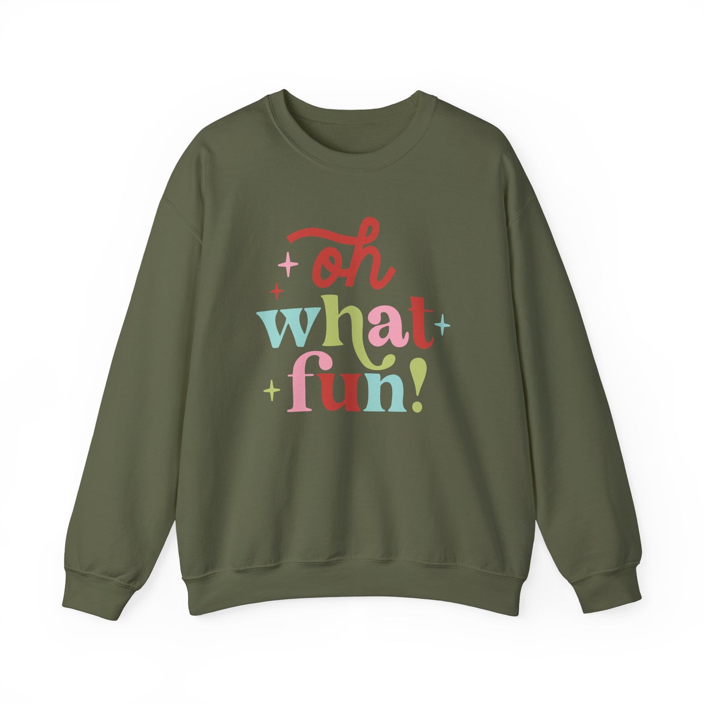 Oh What Fun Gildan Crew Sweatshirt