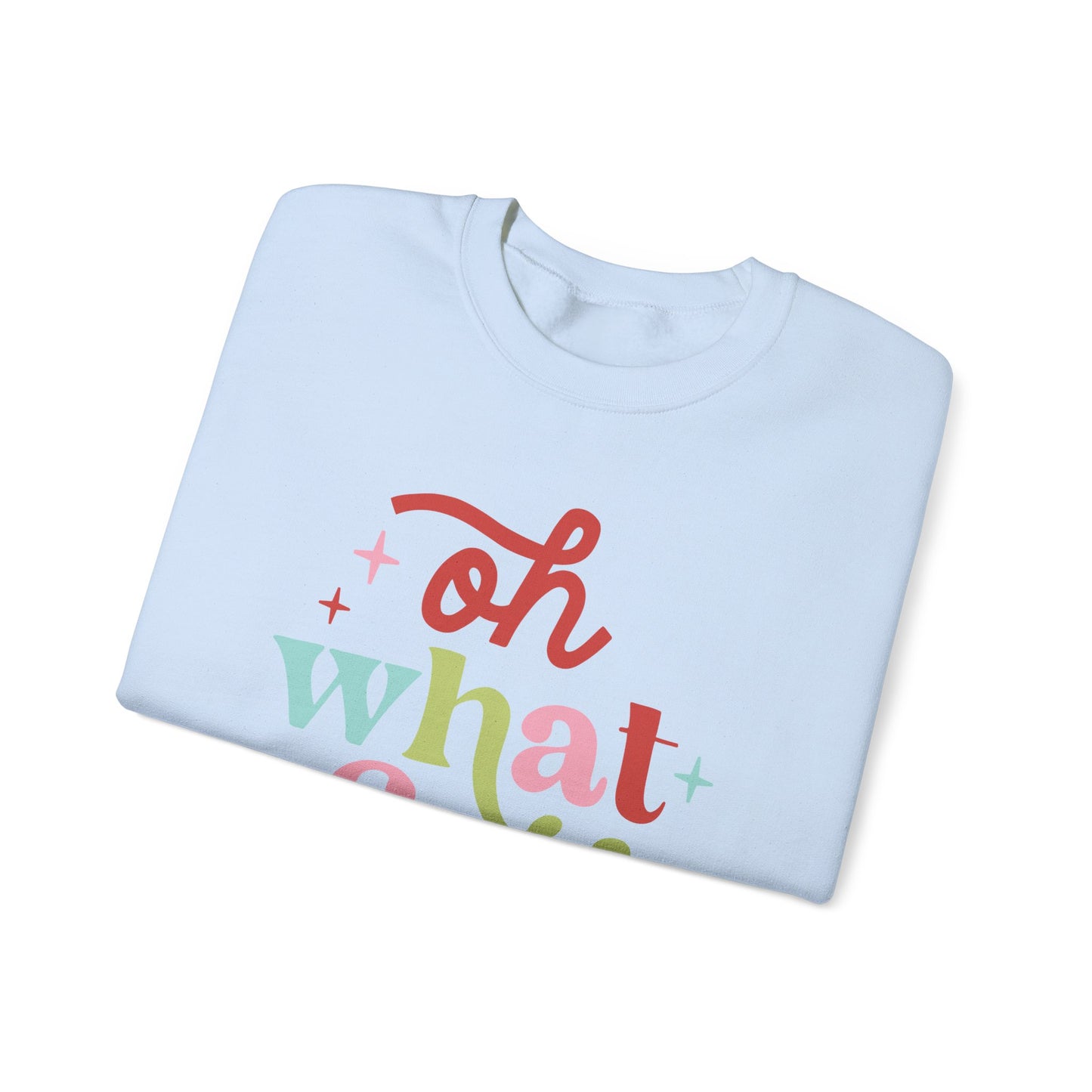 Oh What Fun Gildan Crew Sweatshirt