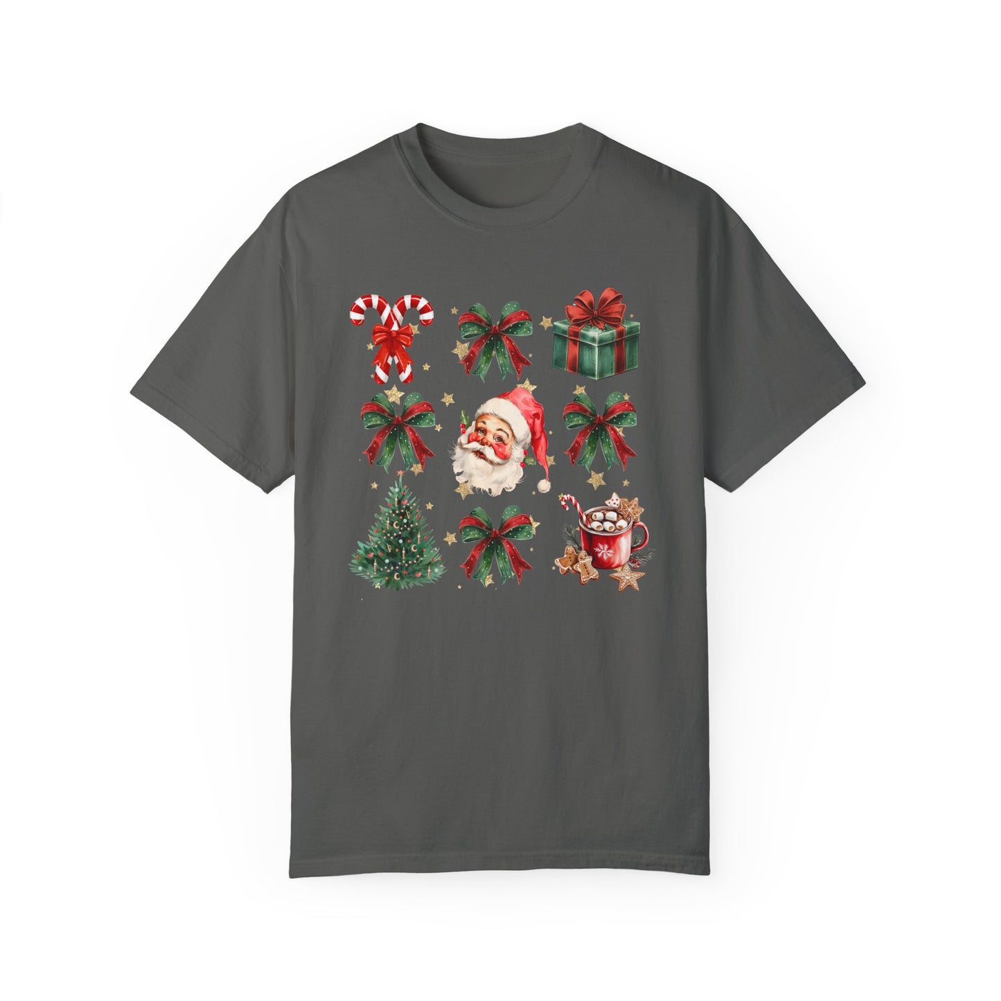 Santa Grid Comfort Colors Graphic Tee
