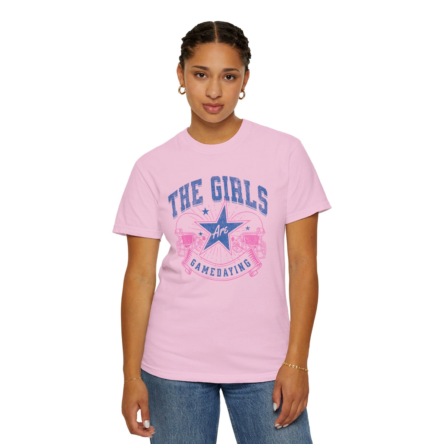 The Girls Are Gamedaying Comfort Colors Graphic Tee