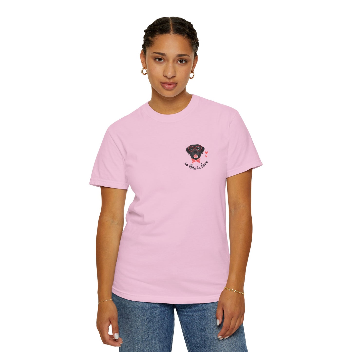 So This Is Love Black Lab Comfort Colors Graphic Tee