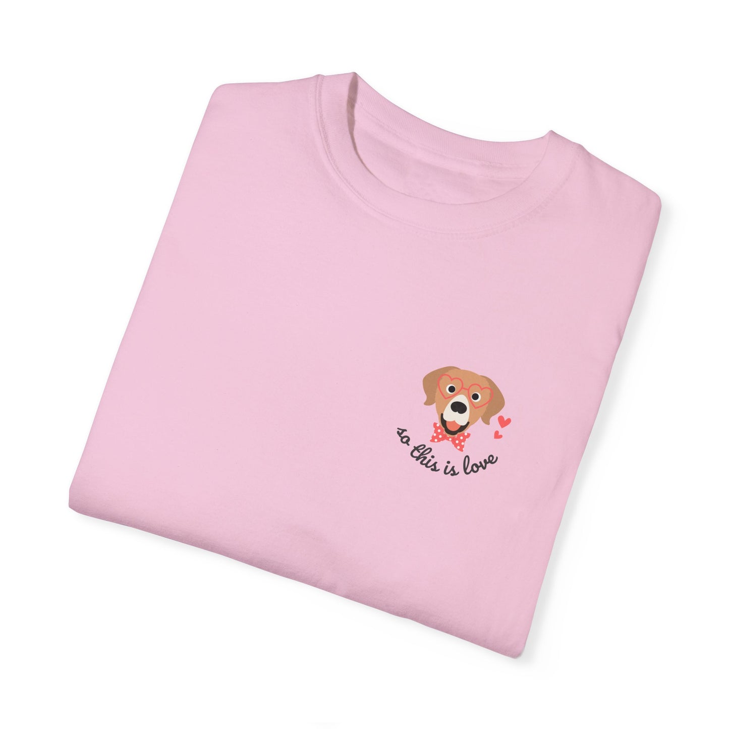 So This Is Love Golden Retriever Comfort Colors Graphic Tee