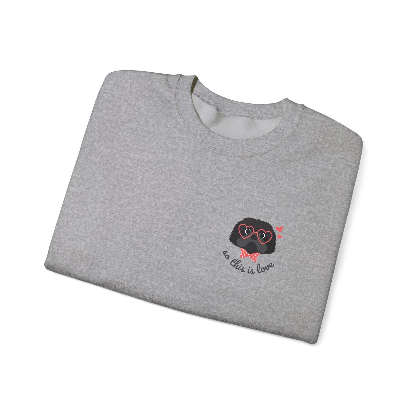 So This Is Love Shih Tzu (Black) Gildan Crew Sweatshirt