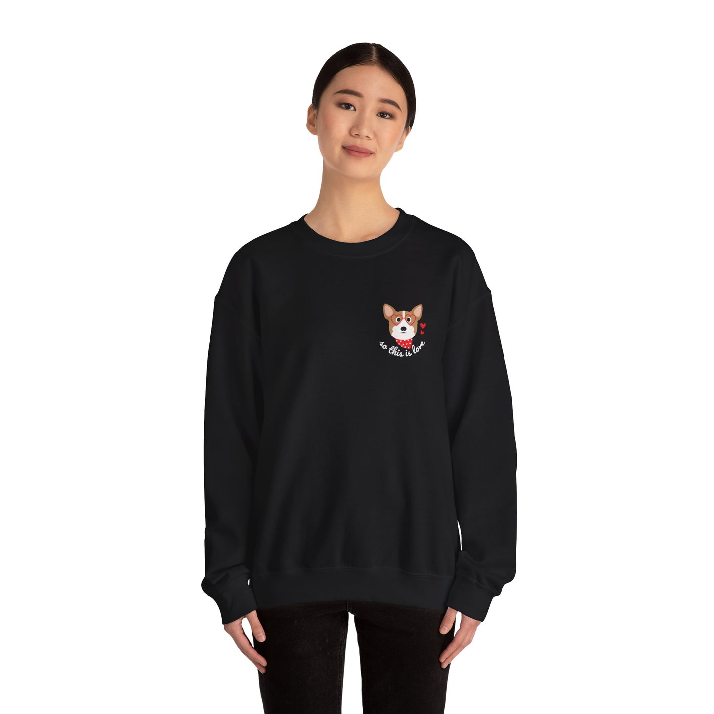 So This Is Love Corgi (Brown) Gildan Crew Sweatshirt