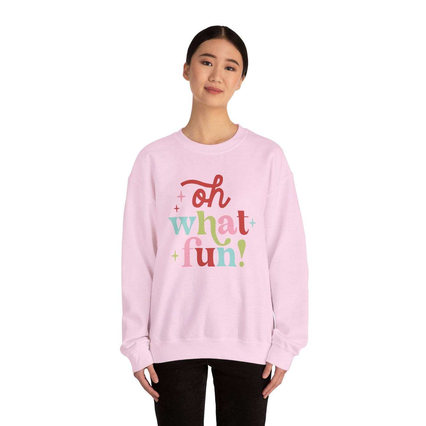 Oh What Fun Gildan Crew Sweatshirt