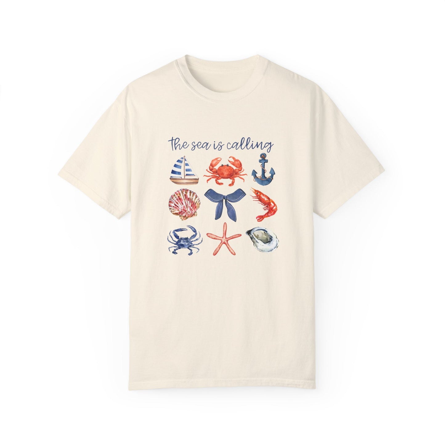 The Sea Is Calling Comfort Colors Graphic Tee