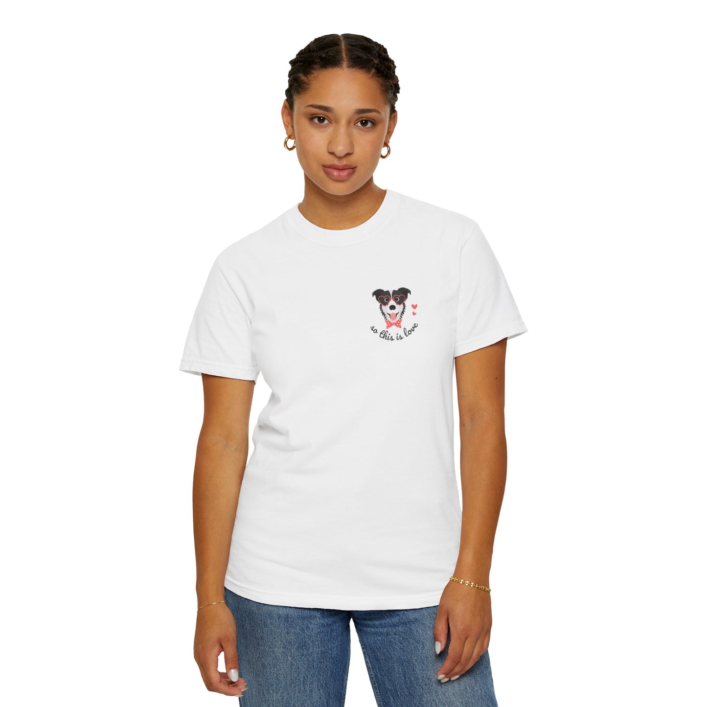 So This Is Love Border Collie Comfort Colors Graphic Tee