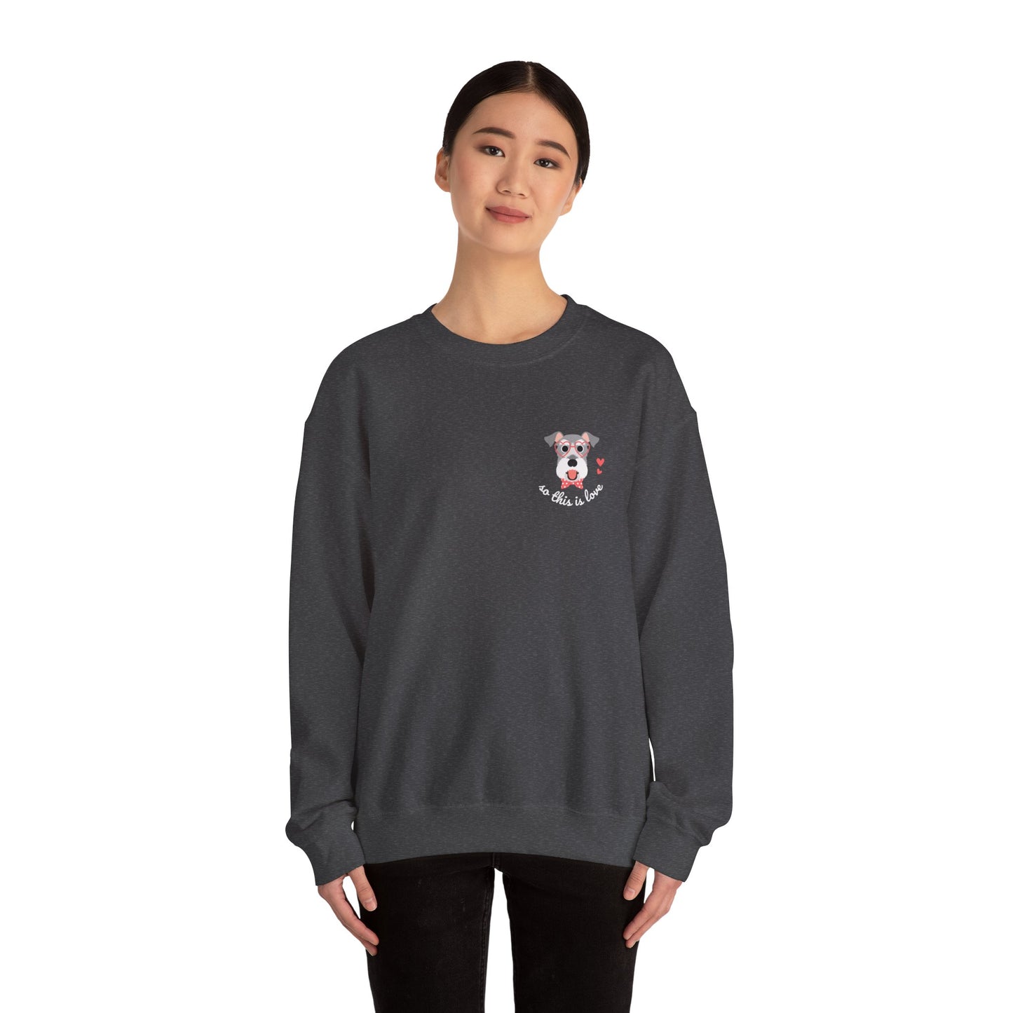 So This Is Love Schnauzer Gildan Crew Sweatshirt