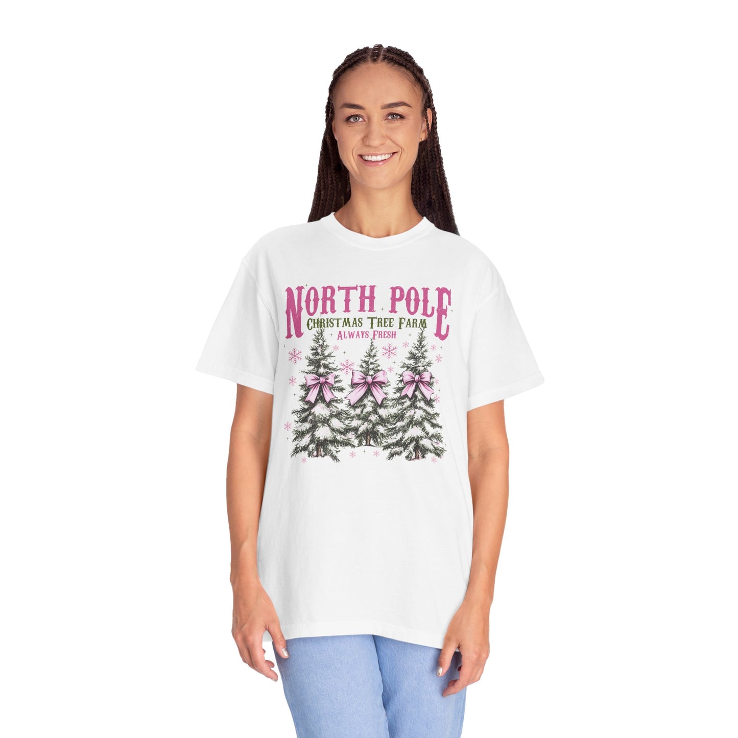 North Pole Tree Farm Comfort Colors Graphic Tee