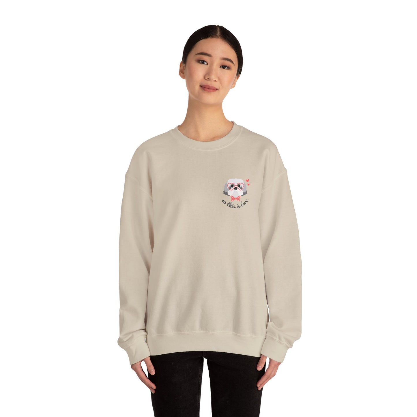 So This Is Love Shih Tzu Gildan Crew Sweatshirt