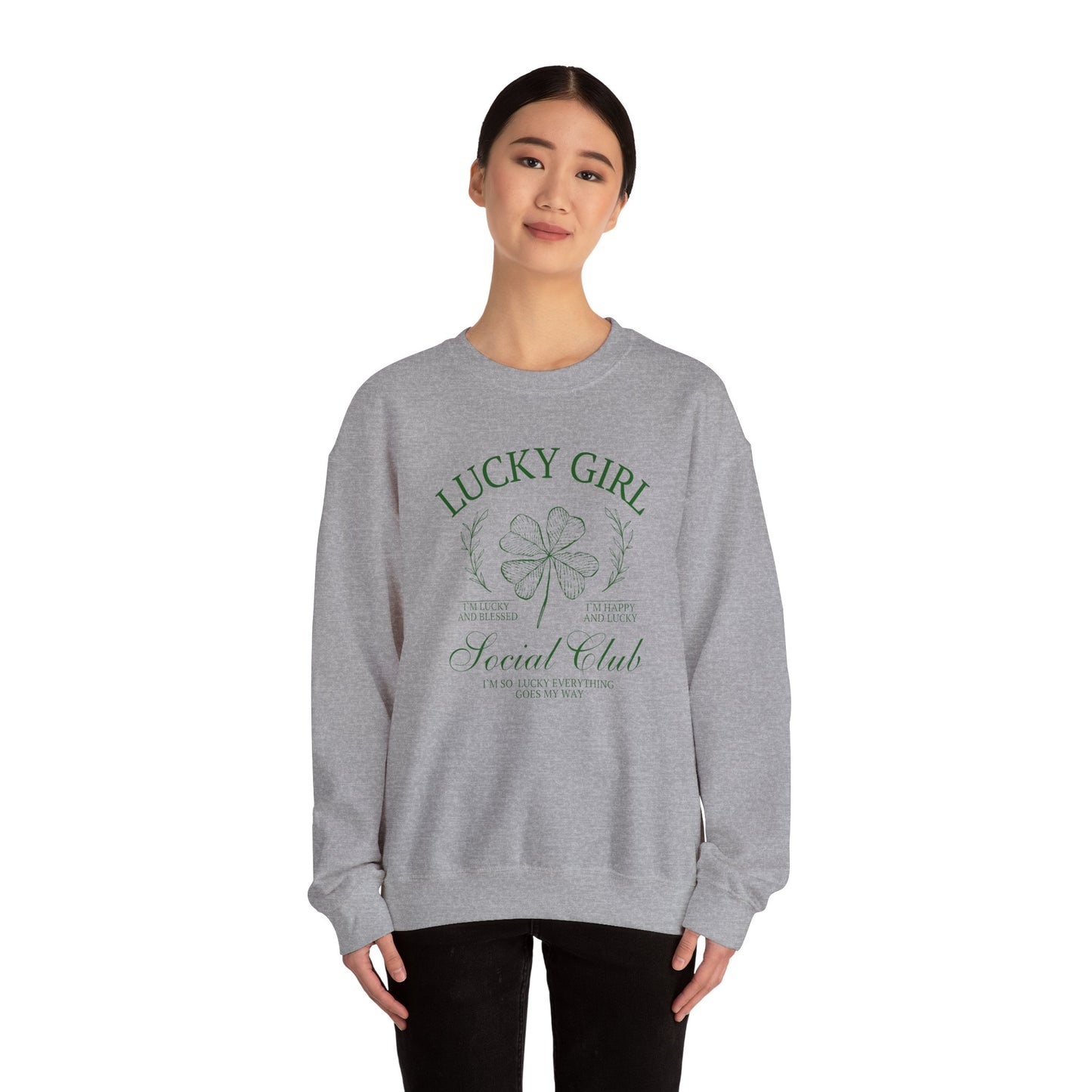 Lucky Girl Gildan Crew Sweatshirt