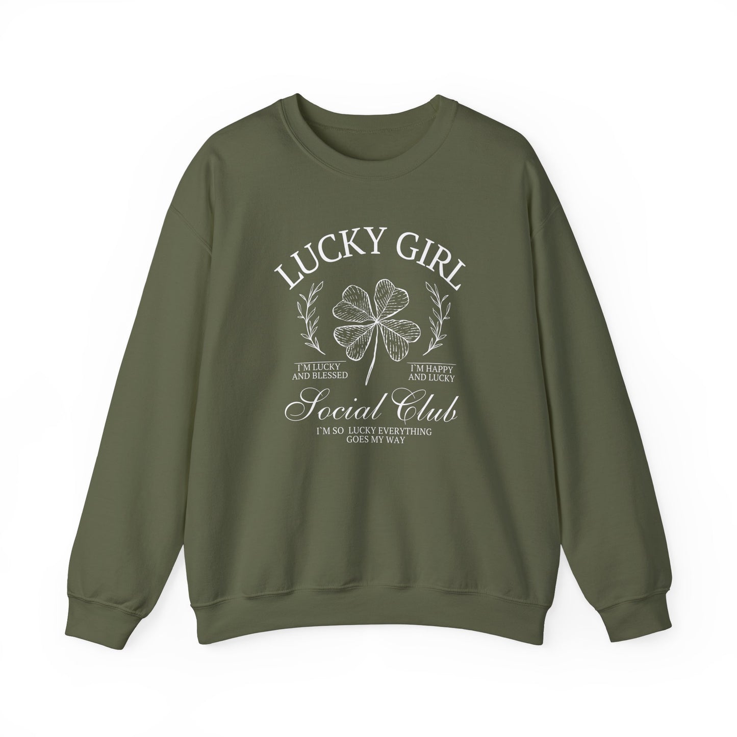 Lucky Girl Gildan Crew Sweatshirt