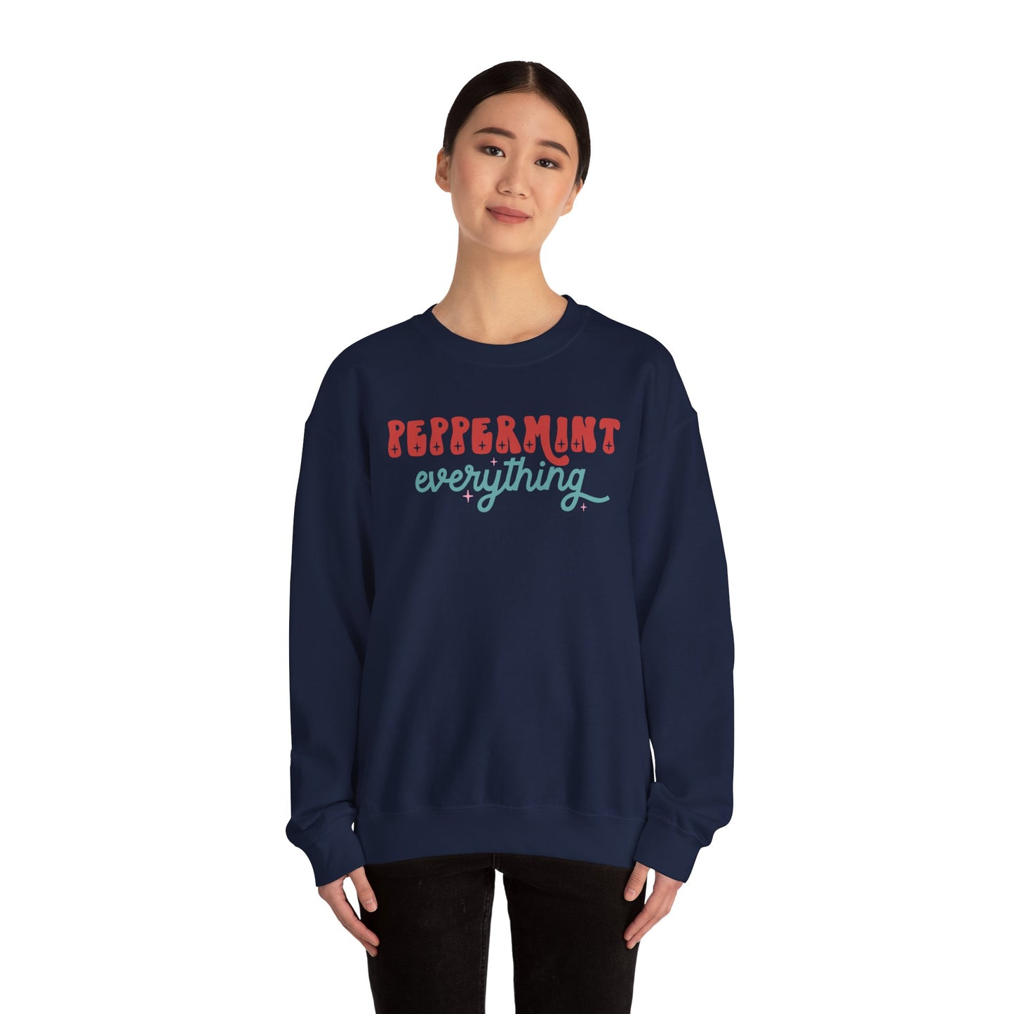 Peppermint Everything Gildan Crew Sweatshirt