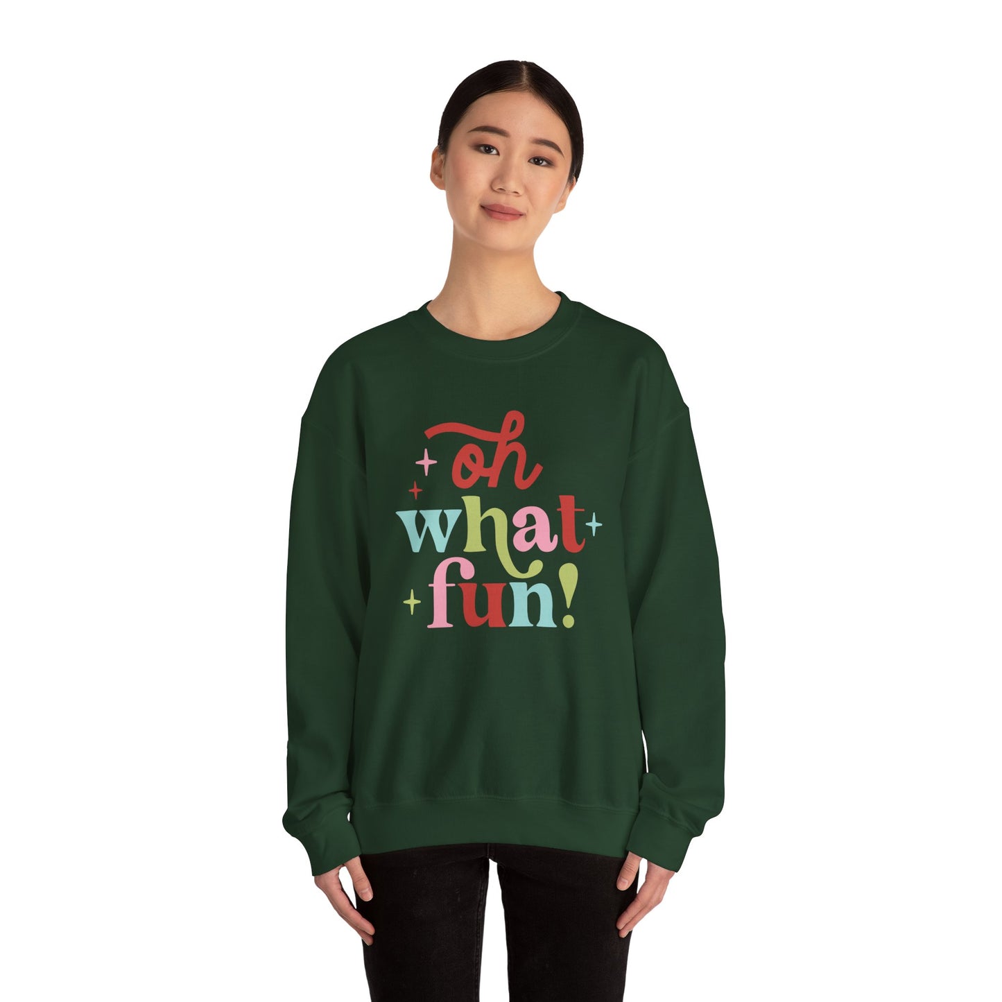 Oh What Fun Gildan Crew Sweatshirt