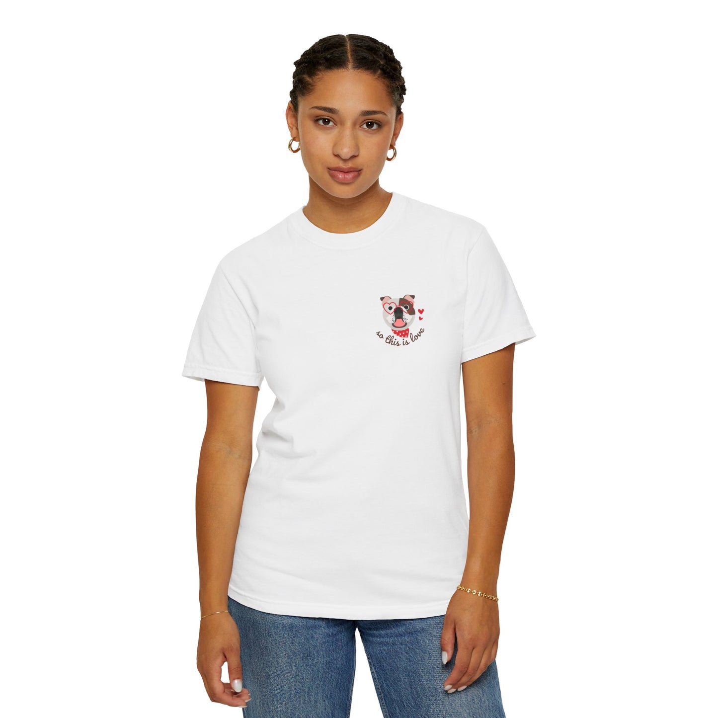 So This Is Love English Bulldog Comfort Colors Graphic Tee