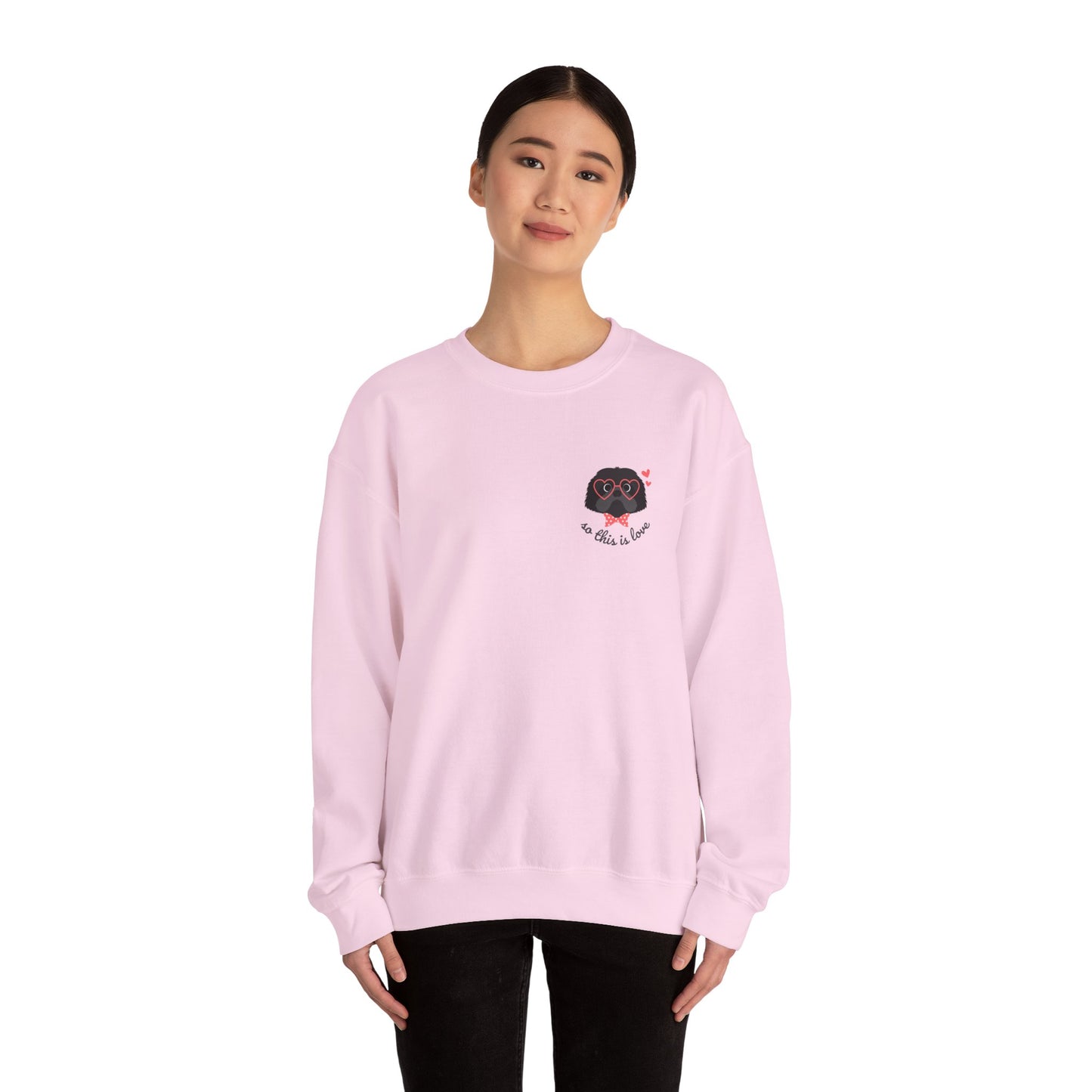 So This Is Love Shih Tzu (Black) Gildan Crew Sweatshirt