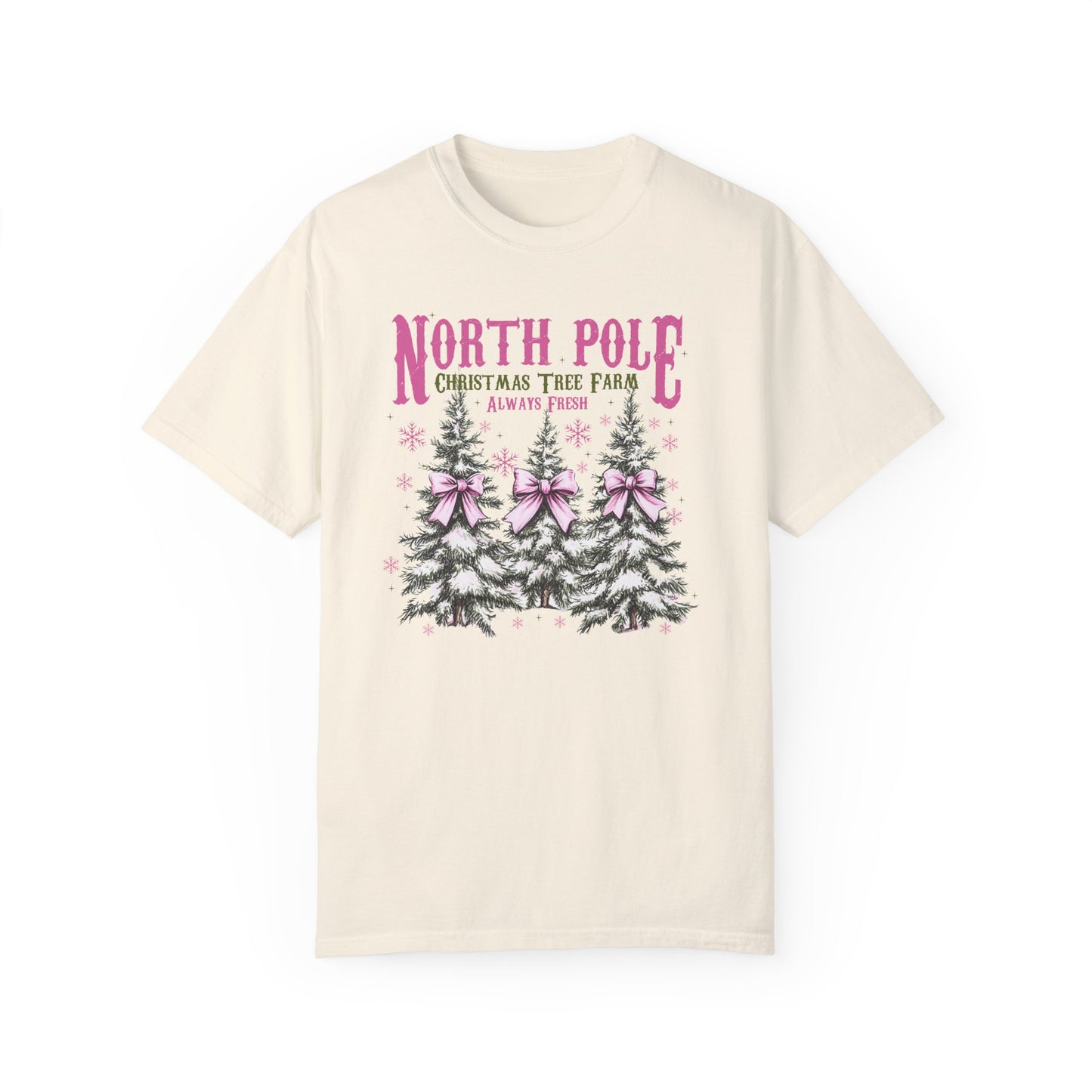 North Pole Tree Farm Comfort Colors Graphic Tee