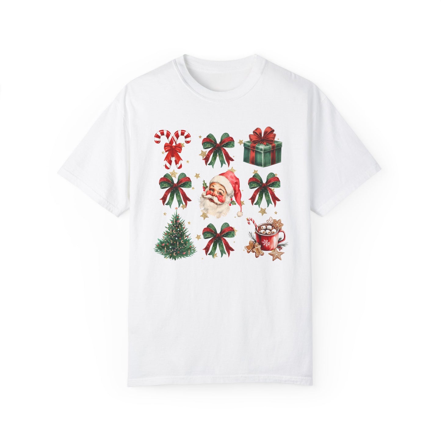 Santa Grid Comfort Colors Graphic Tee