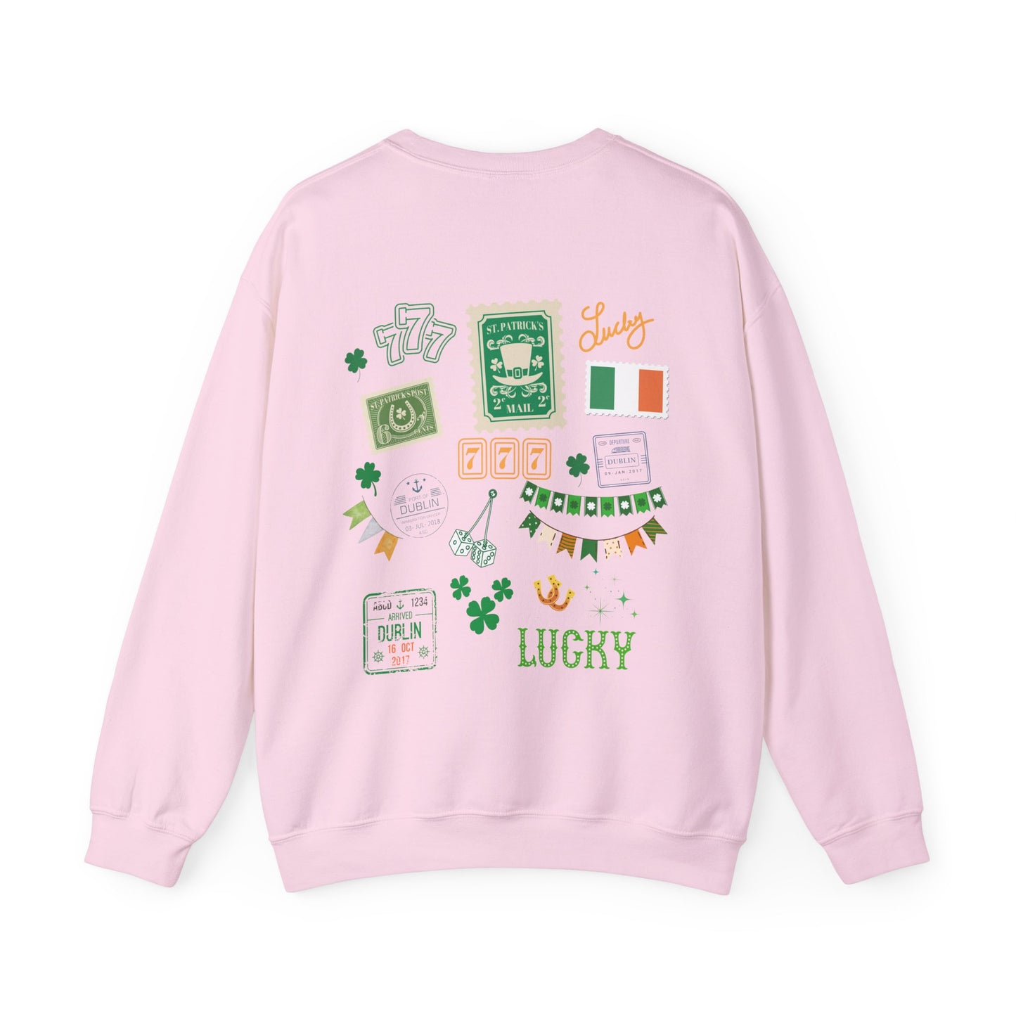 Lucky Collage Gildan Crew Sweatshirt