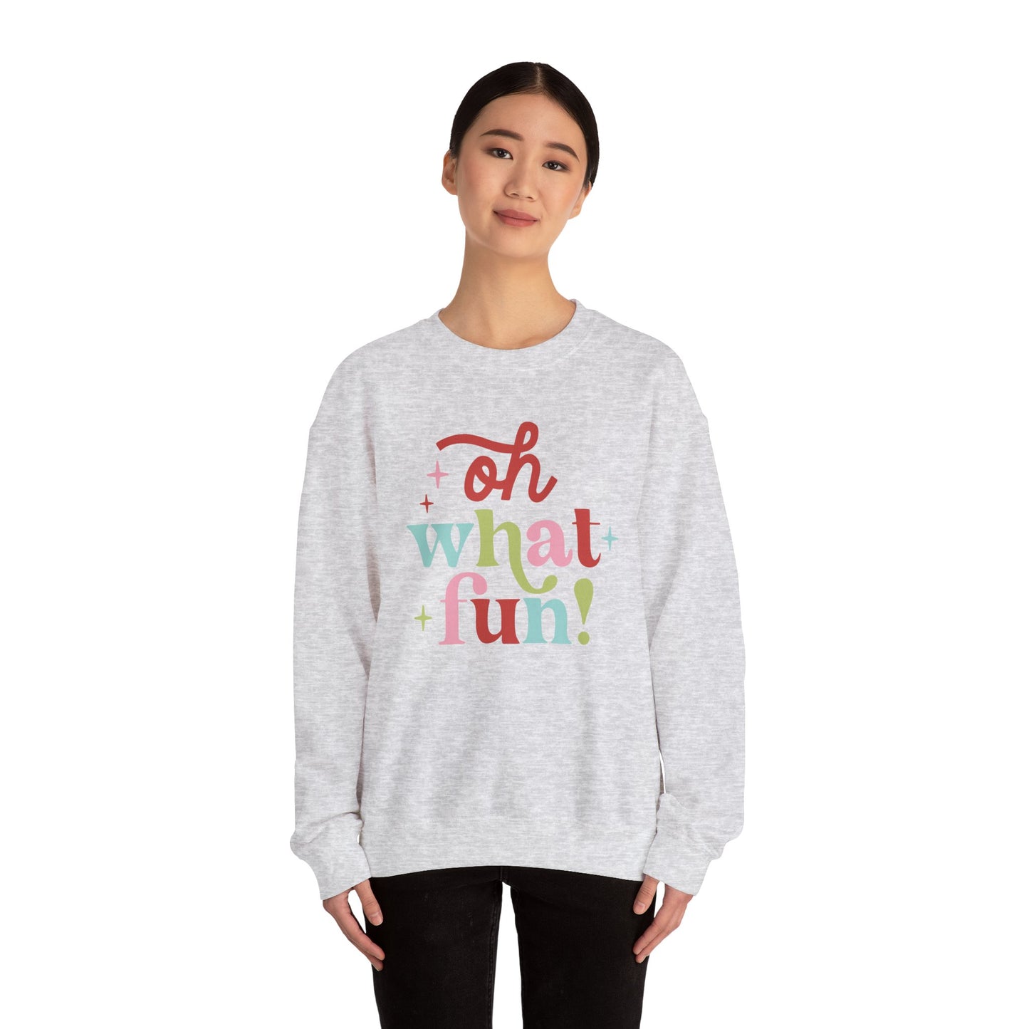 Oh What Fun Gildan Crew Sweatshirt