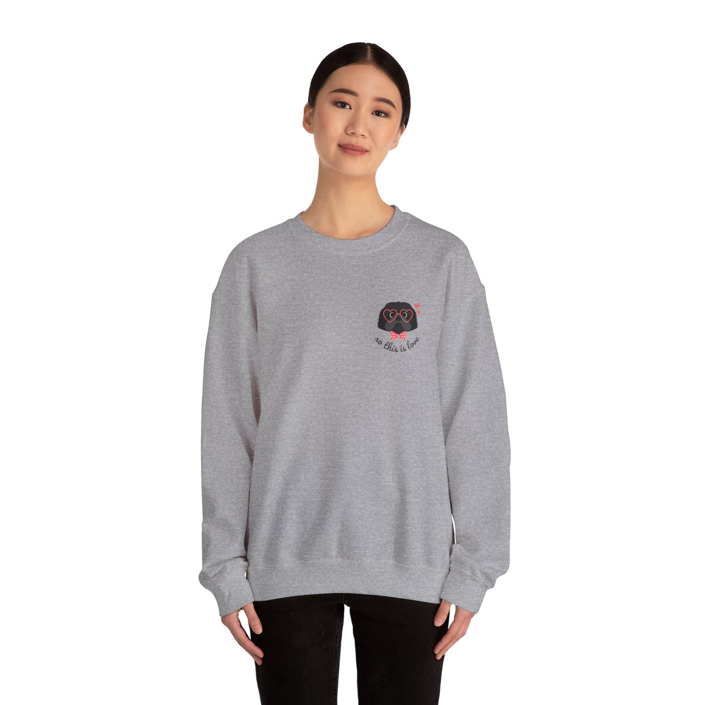 So This Is Love Shih Tzu (Black) Gildan Crew Sweatshirt